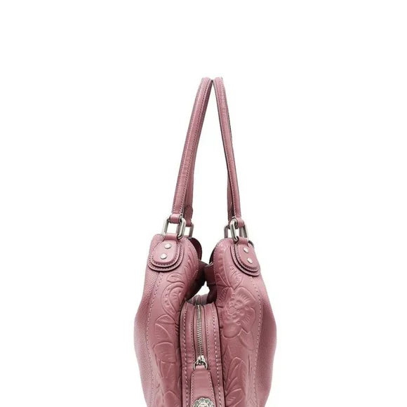 Edie Shoulder Bag with Tea Rose Tooling Mauve